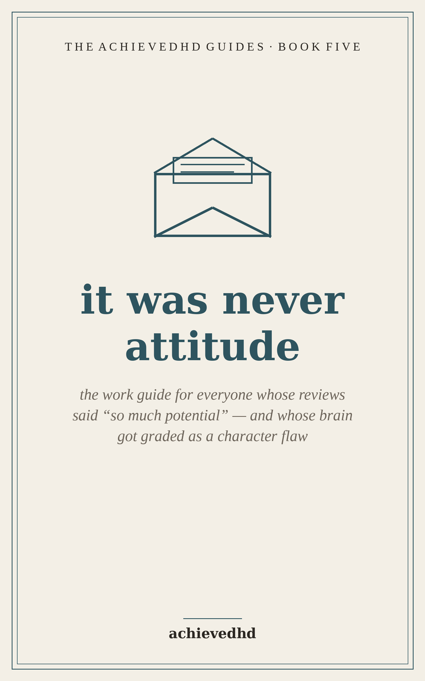 It Was Never Attitude — The ADHD at Work Guide