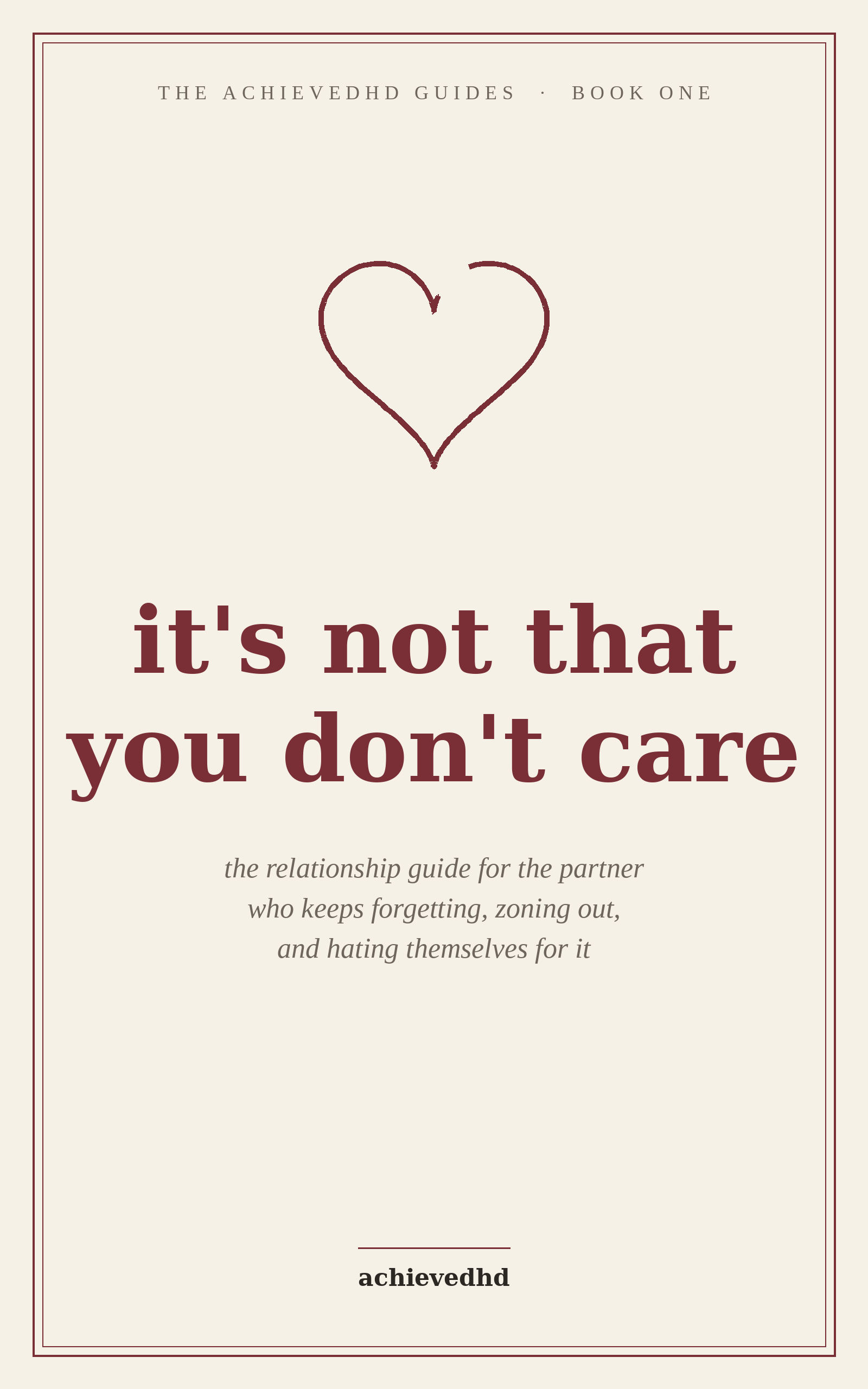 It's Not That You Don't Care — book cover