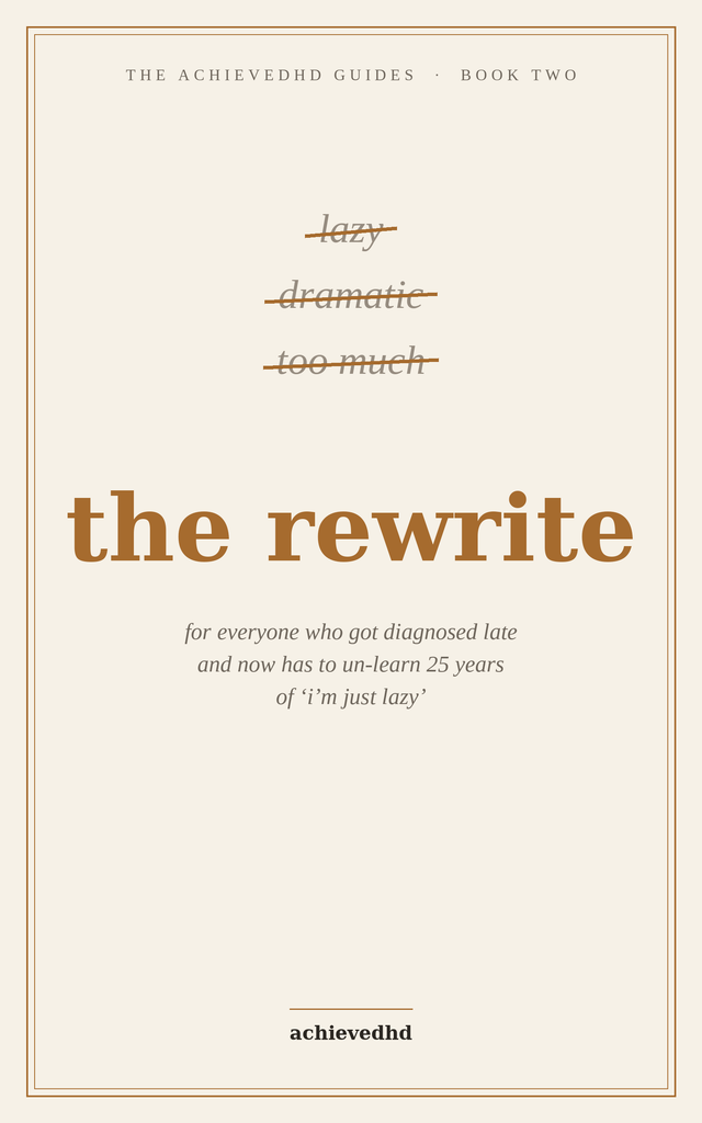 The Rewrite — The Late-Diagnosis ADHD Guide