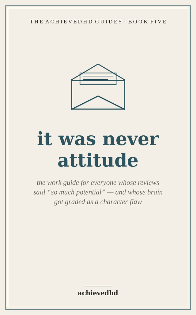 It Was Never Attitude — The ADHD at Work Guide